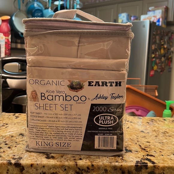 Organic Aloe Vera Bamboo Sheet Set - Picture 2 of 3